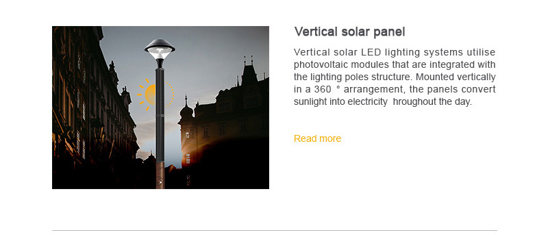 LIGMAN Vertical Solar Panel Lighting Poles